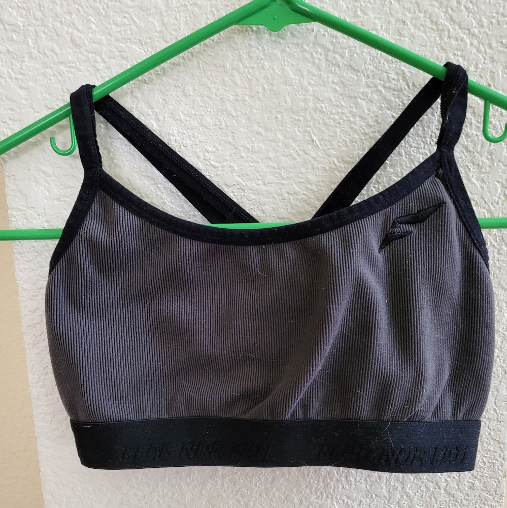 Flag Nor Fail Gray Sports Bra